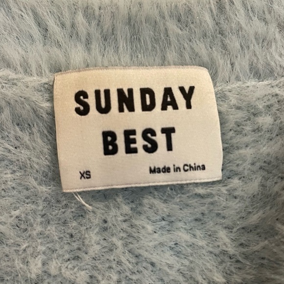 Sunday Best Kitten Sweater Cropped Crewneck with Balloon Sleeves - SO SOFT! - Picture 5 of 7